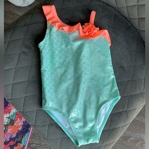 Baby Buns, Girls, Ruffled, One Piece, Swimsuit.